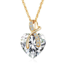 Austrian Crystal Heart Pendant Necklace